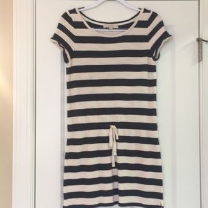 Loft dress, navy blue and cream